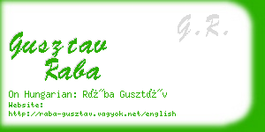 gusztav raba business card